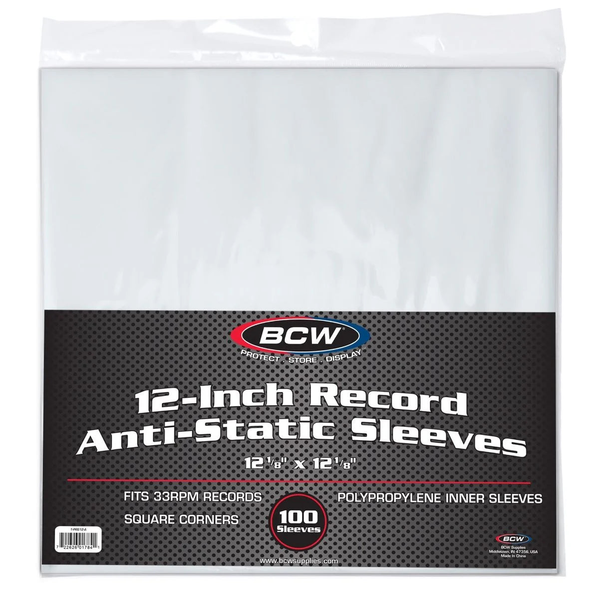 BCW - 12 Inch Resealable Outer Sleeves